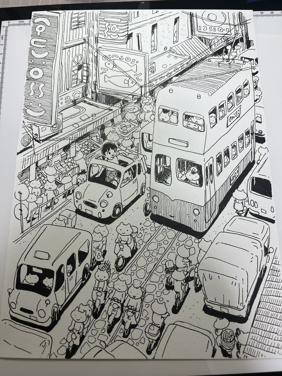 香港っぽい絵を描いてる描いてる
#ドコダココ 