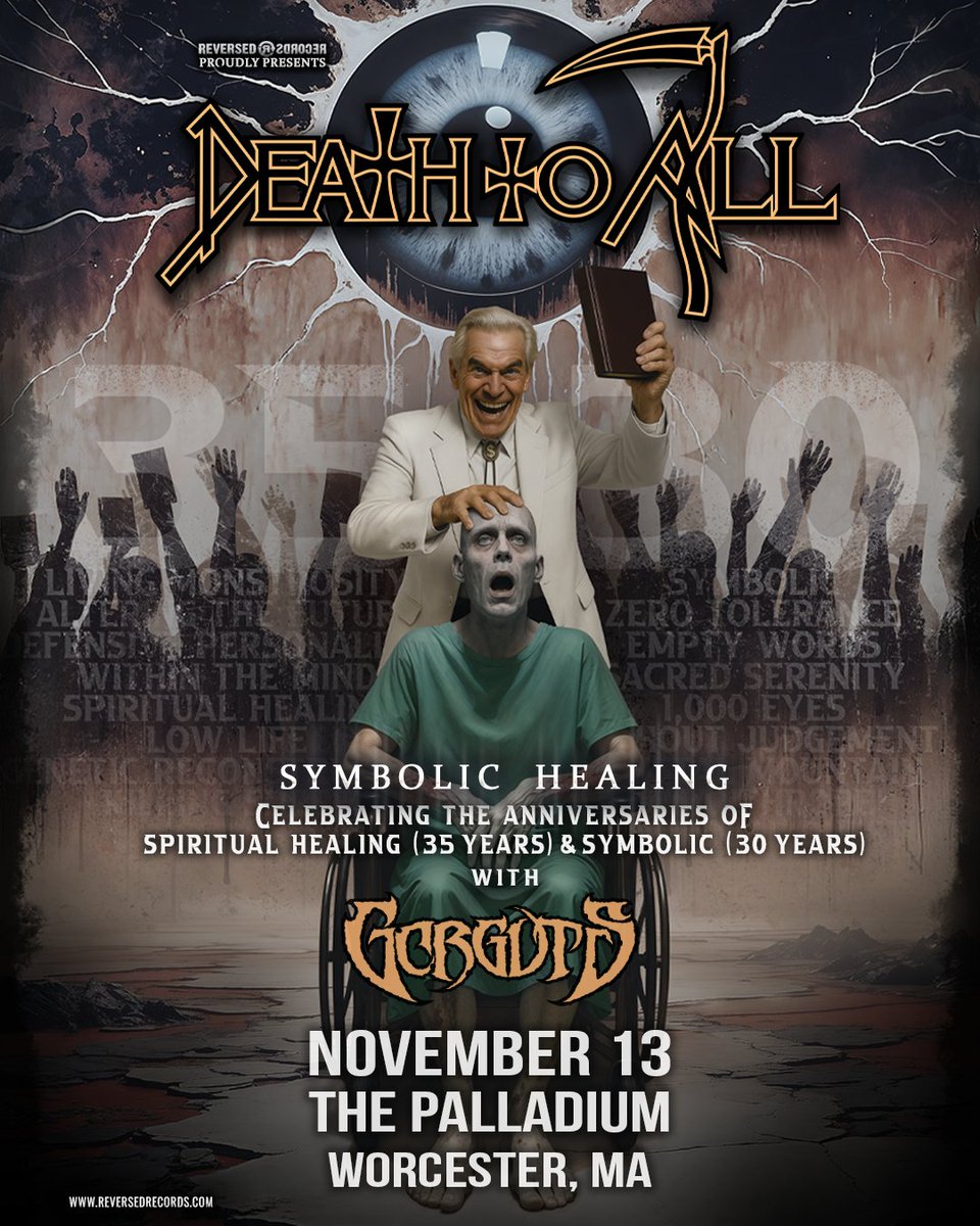 MassConcerts (@massconcerts) on Twitter photo JUST ANNOUNCED📣 <a href="/deathtoallmusic/">deathtoall</a> are celebrating 35 years of Spiritual Healing & 30 years of Symbolic at the <a href="/palladiumshows/">The Palladium</a> with <a href="/GorgutsOfficial/">Gorguts - official</a>!
📆 Thursday, November 13th
📍 The Palladium
🎟 On Sale | Friday 7/18 | 10AM
🔗 hive.co/l/deathtoall-1… JUST ANNOUNCED📣 <a href="/deathtoallmusic/">deathtoall</a> are celebrating 35 years of Spiritual Healing & 30 years of Symbolic at the <a href="/palladiumshows/">The Palladium</a> with <a href="/GorgutsOfficial/">Gorguts - official</a>!
📆 Thursday, November 13th
📍 The Palladium
🎟 On Sale | Friday 7/18 | 10AM
🔗 hive.co/l/deathtoall-1…