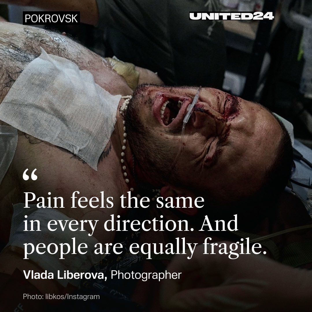 Photographers Kostiantyn and Vlada Liberov shared images from a stabilization point near Pokrovsk, one of the fiercest frontline areas. Wounded Ukrainian defenders—children, spouses, siblings—face death and pain daily. Support them:
u24.gov.ua/donate/defend?…