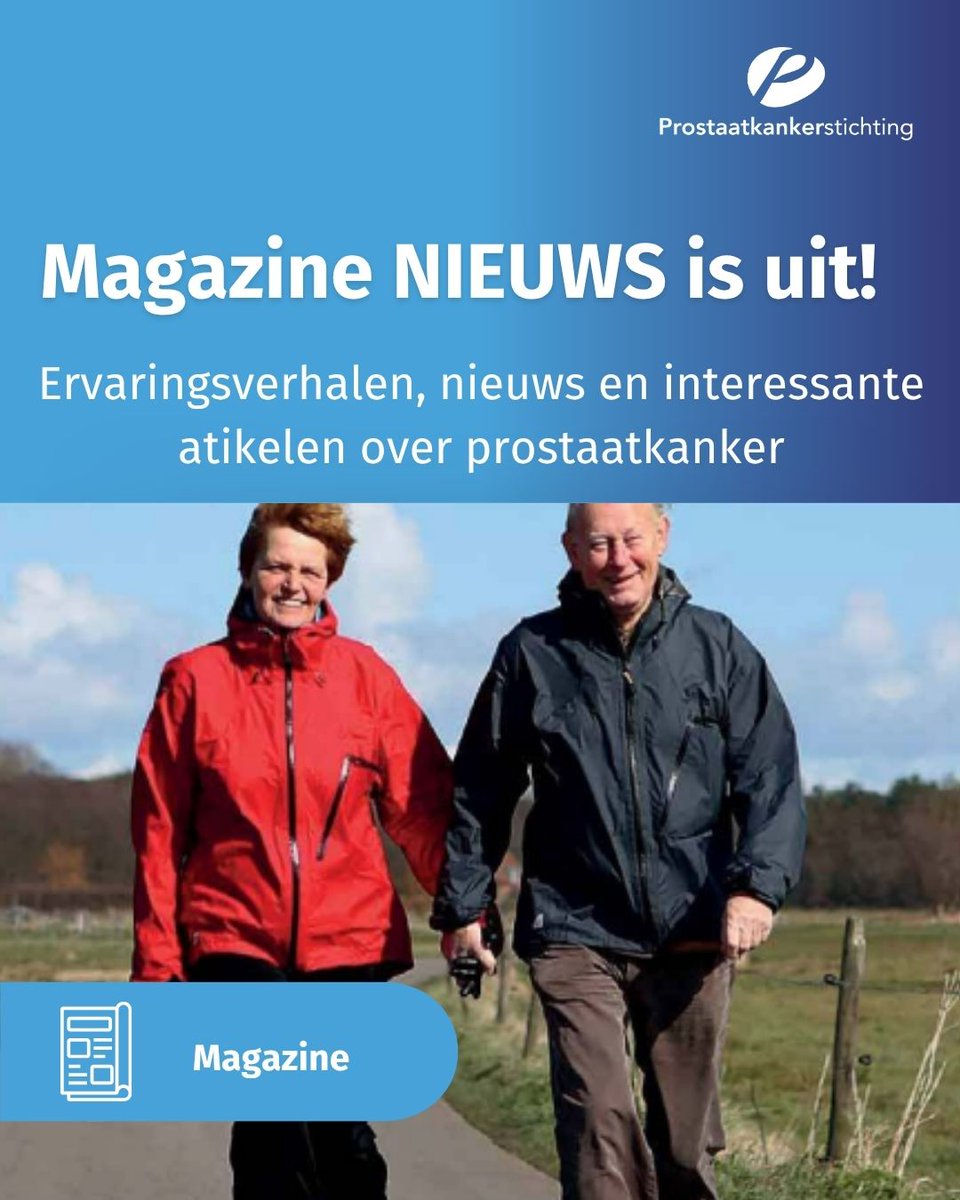 📬 Het Magazine Nieuws is er weer!  Boordevol inspirerende ervaringsverhalen van lotgenoten, het laatste nieuws uit de medische wereld en actuele ontwikkelingen rondom prostaatkanker.  👉 Bekijk het magazine online via onze website: buff.ly/pwqFhRD