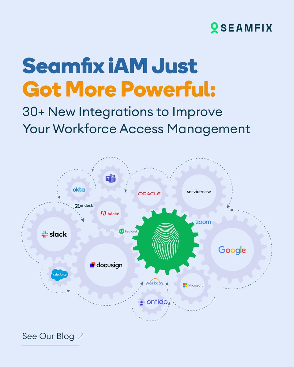 Managing access across dozens of tools can be messy and we know this.

Seamfix iAM now connects to the systems your teams already use, with over 30+ new integrations, such as HR, DevOps, CRM and more.

Click the link to learn more: seamfix.com/blog/industry-…