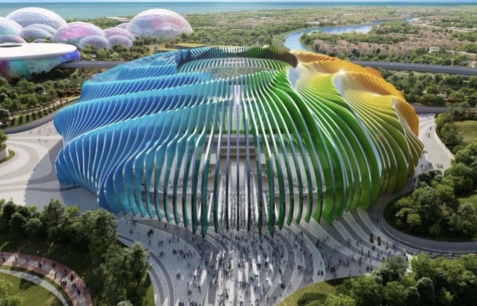 first_1ine's tweet image. 🏗️ ملعب ساحل #القدية في مدينة #جدة أحد ملاعب كأس العالم 2034 تحفه معمارية عالمية قادمة 🏟️🇸🇦

من المتوقع أن يكون ملعباً لنادي الأهلي السعودي.
