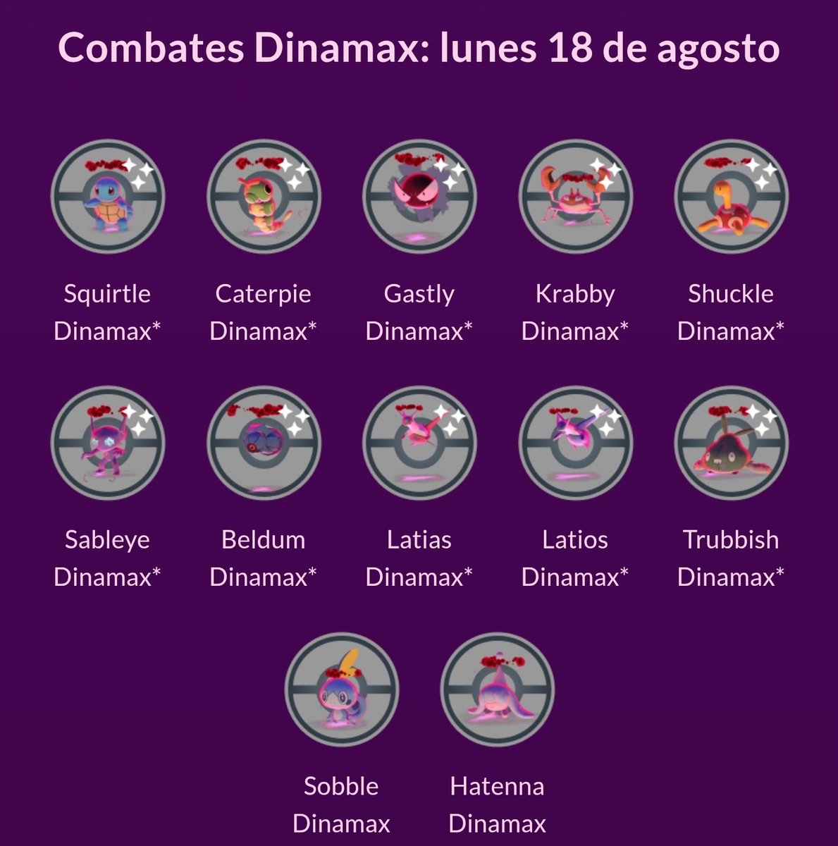 pokemex's tweet image. Cielos Oscuros ha sido anunciado en Pokémon GO:
📆 18 a 23 de agosto
➡️ Combates Max distintos cada día
#PokémonGO