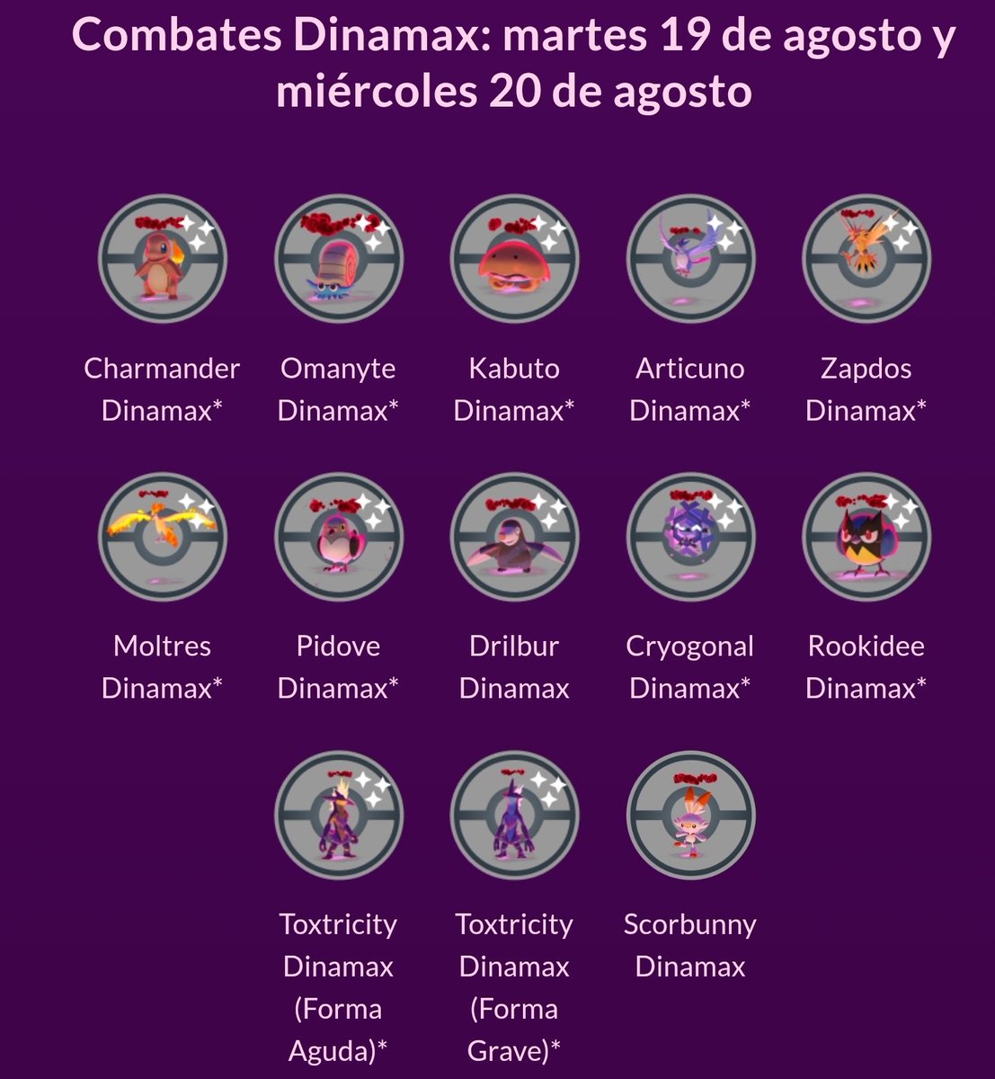 pokemex's tweet image. Cielos Oscuros ha sido anunciado en Pokémon GO:
📆 18 a 23 de agosto
➡️ Combates Max distintos cada día
#PokémonGO