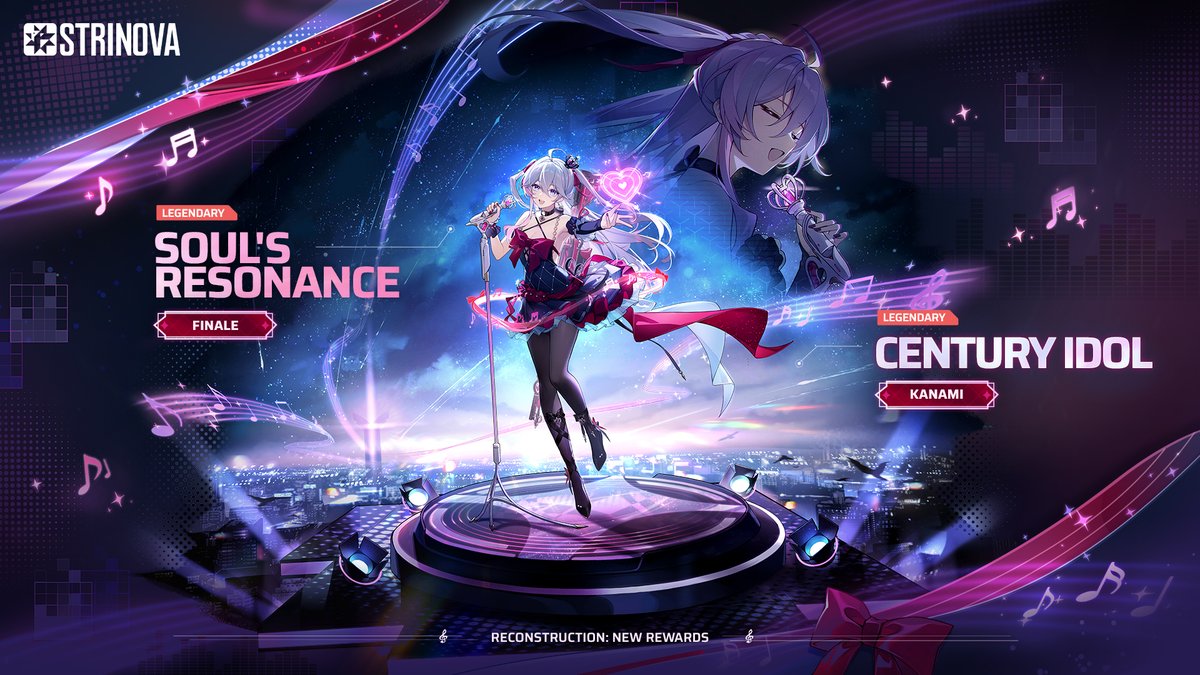 Strinova_EN's tweet image. Kanami's legendary skin, Century Idol, returns after the July 31st update! 🎶
Kanami's legendary outfit and weapon skin will be permanently added to the Reconstruction pool. Don't miss your chance to collect them!