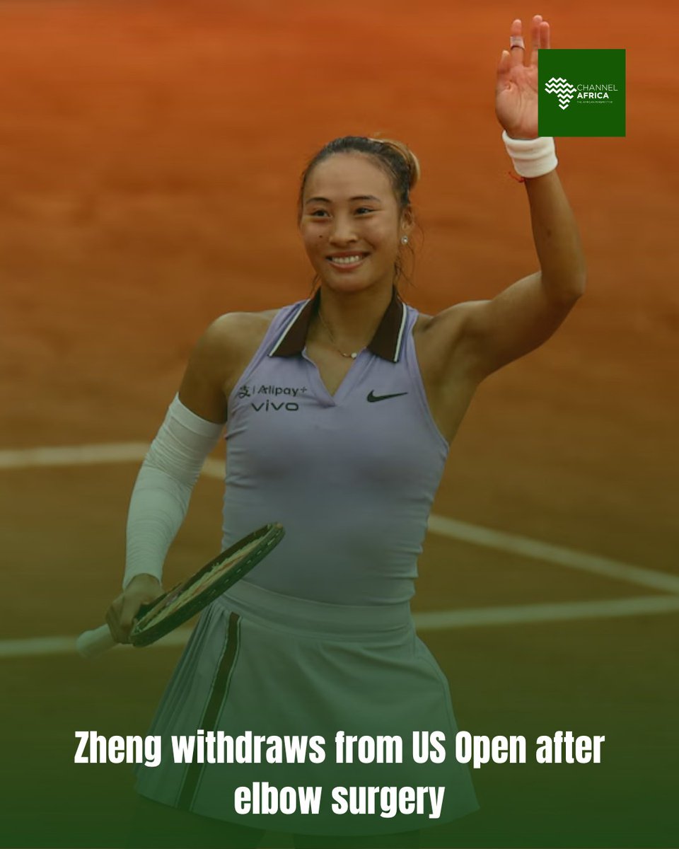 channelafrica1's tweet image. Zheng withdraws from US Open after elbow surgery.
Read: bit.ly/46XlnLt