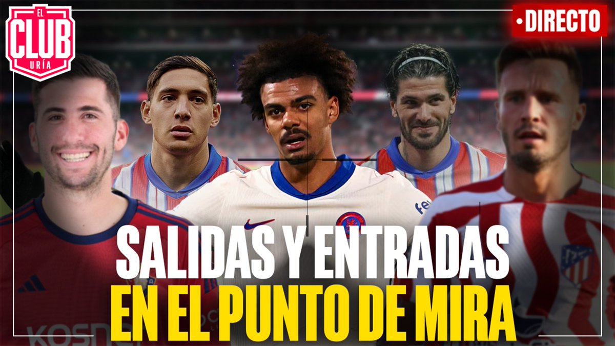 Rubén Uría (@rubenuria) on Twitter photo EL ATLETI ROMPE A SUDAR | OPCIÓN RENATO VEIGA | ARESO SE ALEJA | SAÚL A BRASIL | <a href="/nachodonado/">Nacho Donado</a> <a href="/albercarba/">Alberto Carballo</a> <a href="/jsancris_/">Jorge San Cristóbal</a> <a href="/pascualruizar/">Pascual Ruiz Arnal</a> <a href="/MiguelPeris/">Miguel Ángel Peris</a> y <a href="/Juanarrien9/">⚽Juan⚽</a> De 17 a 20:00h. #ClubUria567 <a href="/Casasantona/">Casa Santoña</a> <a href="/mv_grupo/">Grupo MV</a>
twitch.tv/rubenuria_ EL ATLETI ROMPE A SUDAR | OPCIÓN RENATO VEIGA | ARESO SE ALEJA | SAÚL A BRASIL | <a href="/nachodonado/">Nacho Donado</a> <a href="/albercarba/">Alberto Carballo</a> <a href="/jsancris_/">Jorge San Cristóbal</a> <a href="/pascualruizar/">Pascual Ruiz Arnal</a> <a href="/MiguelPeris/">Miguel Ángel Peris</a> y <a href="/Juanarrien9/">⚽Juan⚽</a> De 17 a 20:00h. #ClubUria567 <a href="/Casasantona/">Casa Santoña</a> <a href="/mv_grupo/">Grupo MV</a>
twitch.tv/rubenuria_