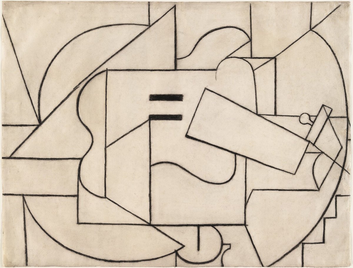 Guitar, Paris, December 1912 #artbots #picasso