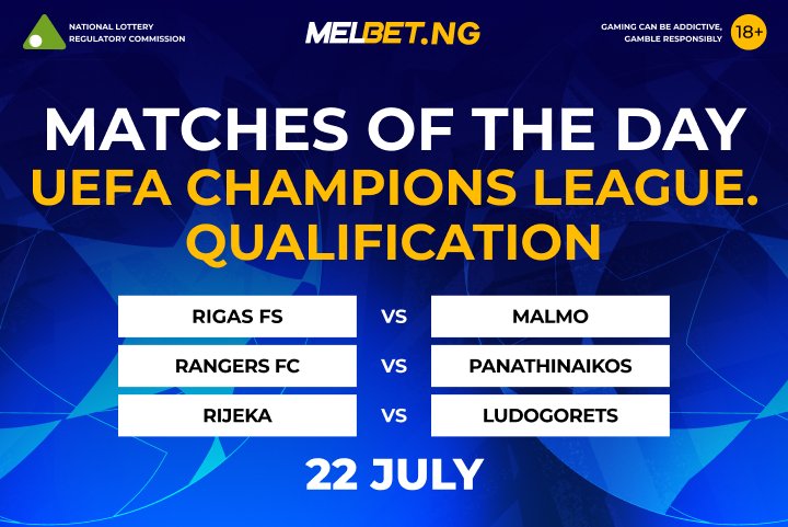 MelbetNigeria's tweet image. #UCLQUALIFIERS: NO ROOM FOR ERROR! 💥 European dreams are on the line — who’s stepping up?

#WelcomeBonus up to 300000 NGN with promo👉🏾 MELXNG
🔗 Register Now: africa.melbet.ng/MELXNG

#RigasFS #Malmo #RangersFC #Panathinaikos #Rijeka #Ludogorets #UCL #ChampionsLeague