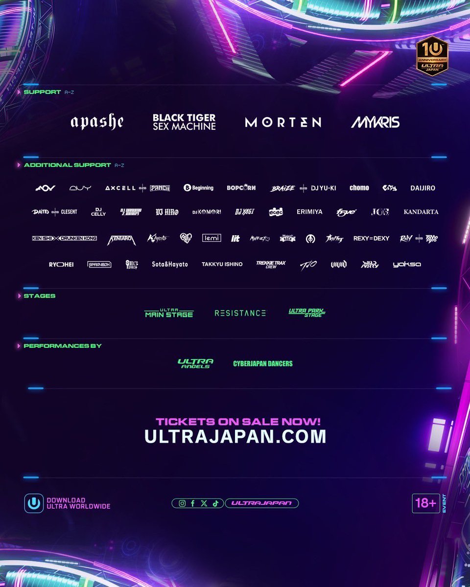 9月13日（土）＆14日（日）にお台場で開催される『ULTRA JAPAN 2025』に出演します‼️

<a href="/UltraJapan/">Ultra Japan</a> 

10周年を迎える今年のULTRA JAPAN、自身2年ぶりの出演なので気合い入れていきます🔥

当日会場で会いましょう🙌

#UltraJapan #UltraJapan2025 #ウルトラジャパン #フェス #v2tokyo #aoy #djlife
