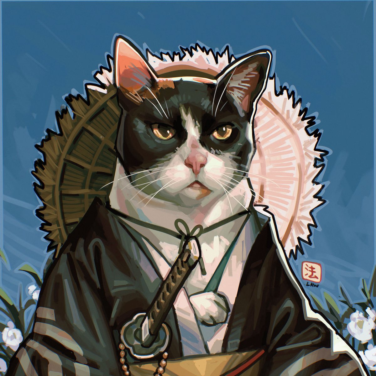 😾🏯Samurai cat ready for the mission🏯😾

⚜️Detailed colored pet portraits x $50⚜️

#petportrait #dogsofX #petsart #digitalart #art #illustration #retroartstyle #retroart #Animalslover