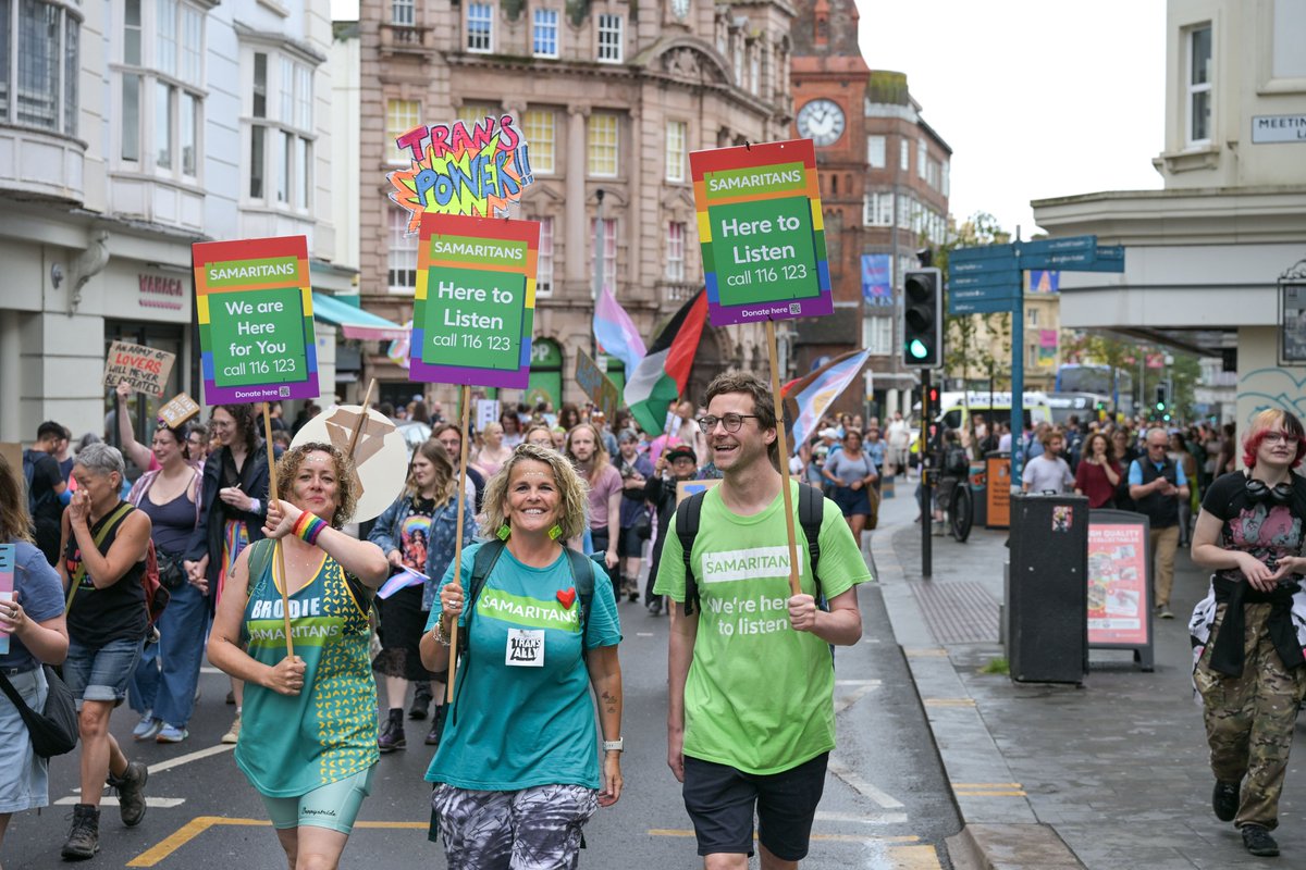 Brighton Samaritans (@bhsamaritans) on Twitter photo Here are some wonderful photos of <a href="/BHSamaritans/">Brighton Samaritans</a> at #TransPrideBrighton on Saturday 19th July ๐ณ๏ธโโง๏ธ
From torrential rain ๐ง๏ธ to beautiful sunshine ๐ we were there & we will always there ๐
Come rain or shine ๐ณ๏ธโโง๏ธ โ๏ธ 116 123 ๐ฉ jo@samaritans.org Here are some wonderful photos of <a href="/BHSamaritans/">Brighton Samaritans</a> at #TransPrideBrighton on Saturday 19th July ๐ณ๏ธโโง๏ธ
From torrential rain ๐ง๏ธ to beautiful sunshine ๐ we were there & we will always there ๐
Come rain or shine ๐ณ๏ธโโง๏ธ โ๏ธ 116 123 ๐ฉ jo@samaritans.org