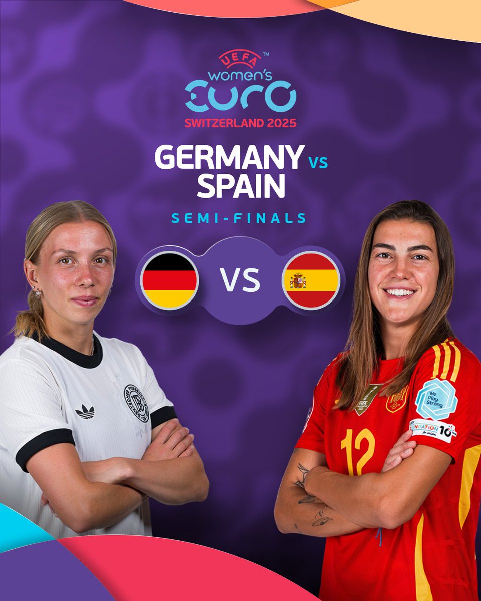 WEURO2025's tweet image. 🇩🇪🆚🇪🇸 Only one can make it to the final!
#WEURO2025
