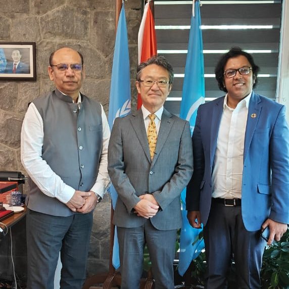 Productive exchange between the representatives from <a href="/UNVAsiaPacific/">UNV Asia Pacific</a> and the <a href="/FAOIndia/">FAO India</a> Representative in India on strengthening collaboration to integrate #UNVolunteers in advancing sustainable agriculture and resilient food systems across India.