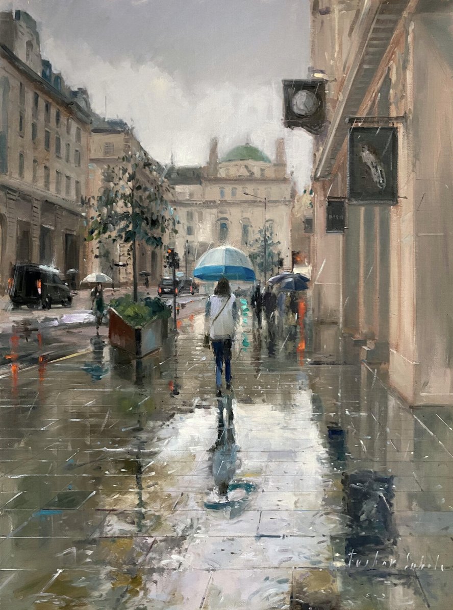 PaintingsLondon's tweet image. 'Rainy Day at Lower Regent Street' by Tushar Sabale
tusharsabale.com