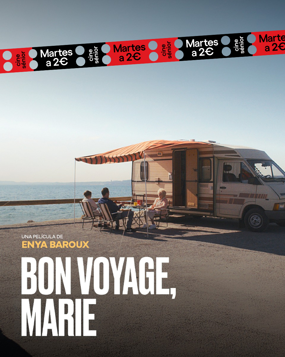 Hoy martes de #CINESÉNIOR, vente de viaje familiar a Suiza a por una herencia que no existe en #BonVoyageMarie, ¡por solo 2 € si tienes +65 años 👏🏻!
Entradas 🎟️: ow.ly/tlE650WqTAw