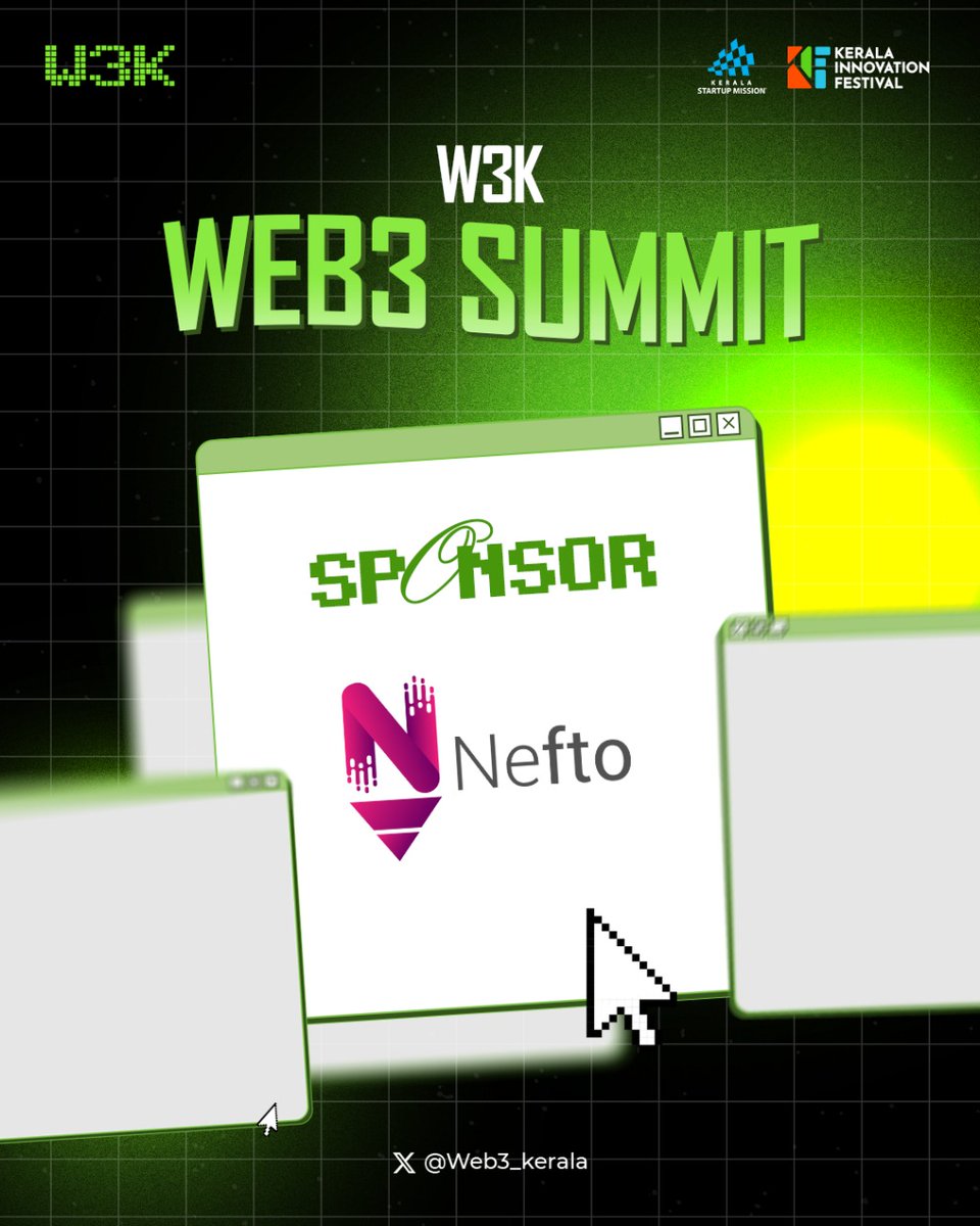 Web3_kerala's tweet image. W3K Web3 Summit is glad to have @0xnefto onboard as a sponsor!
Bringing deep Web3 expertise and hands-on support to the ecosystem.
#w3k #kerala #nefto