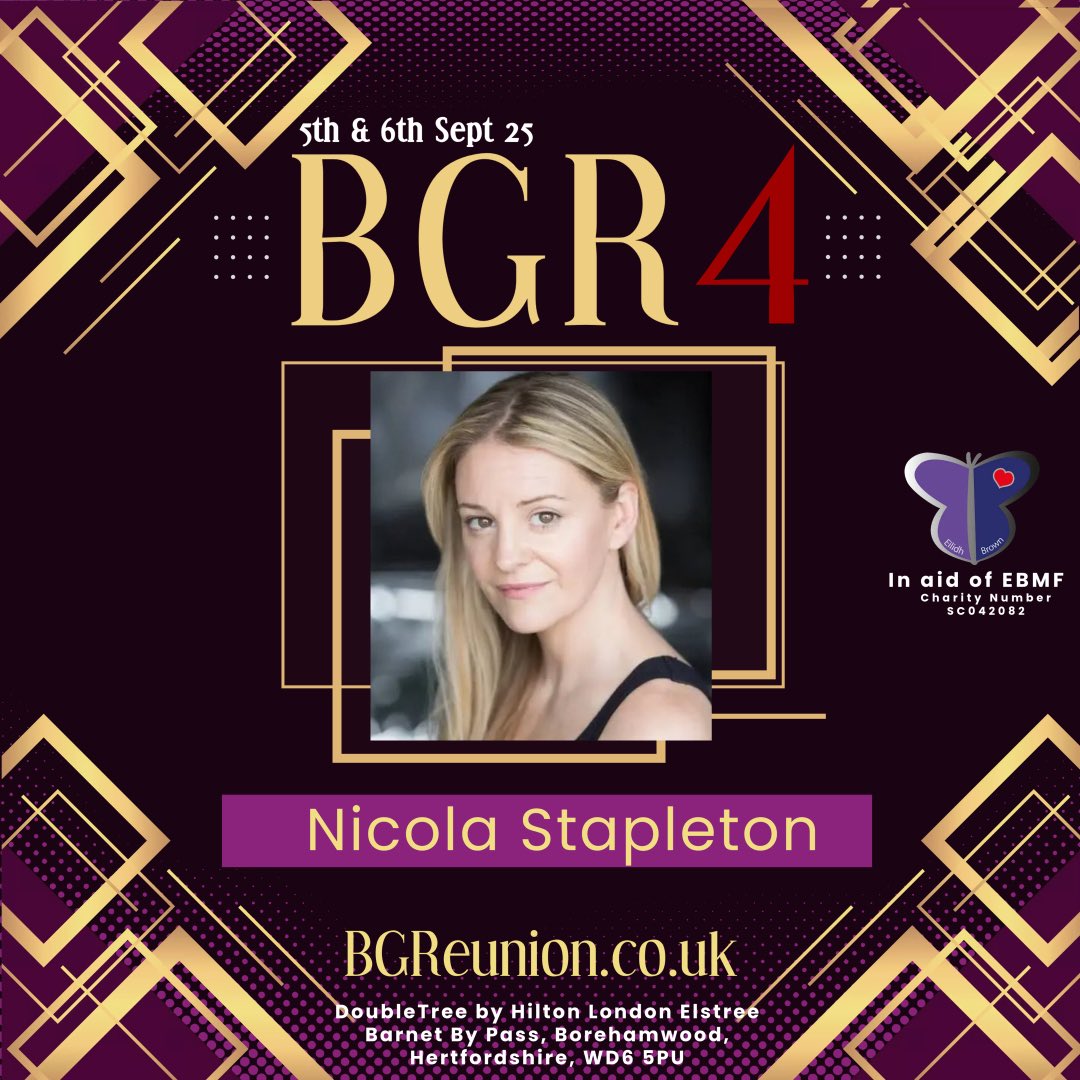 BgReunion (@bgconvention) on Twitter photo Weโre delighted to announce the 7th guest joining us at BGR4 is Nicola Stapleton. If you want to know who our final & 8th guest is then be sure to give us a share, like & comment on our socials. We need to get the word out & make as much money as we can for <a href="/EBMemorialFund/">Eilidh Brown</a> ๐ฆ Weโre delighted to announce the 7th guest joining us at BGR4 is Nicola Stapleton. If you want to know who our final & 8th guest is then be sure to give us a share, like & comment on our socials. We need to get the word out & make as much money as we can for <a href="/EBMemorialFund/">Eilidh Brown</a> ๐ฆ