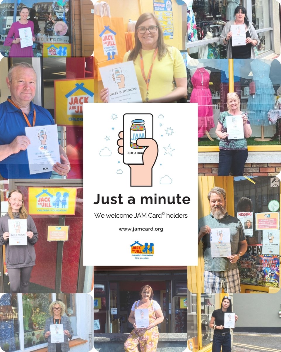 We’re proud to be officially JAM Card Friendly across all of Jack and Jill! 🧡🎉

From our Nurses to our Shop and Office Teams – we’re trained to support anyone who needs “Just A Minute”

Everyone deserves to feel understood and welcome. ☺️
#JAMCard #InclusionMatters #jackandjill