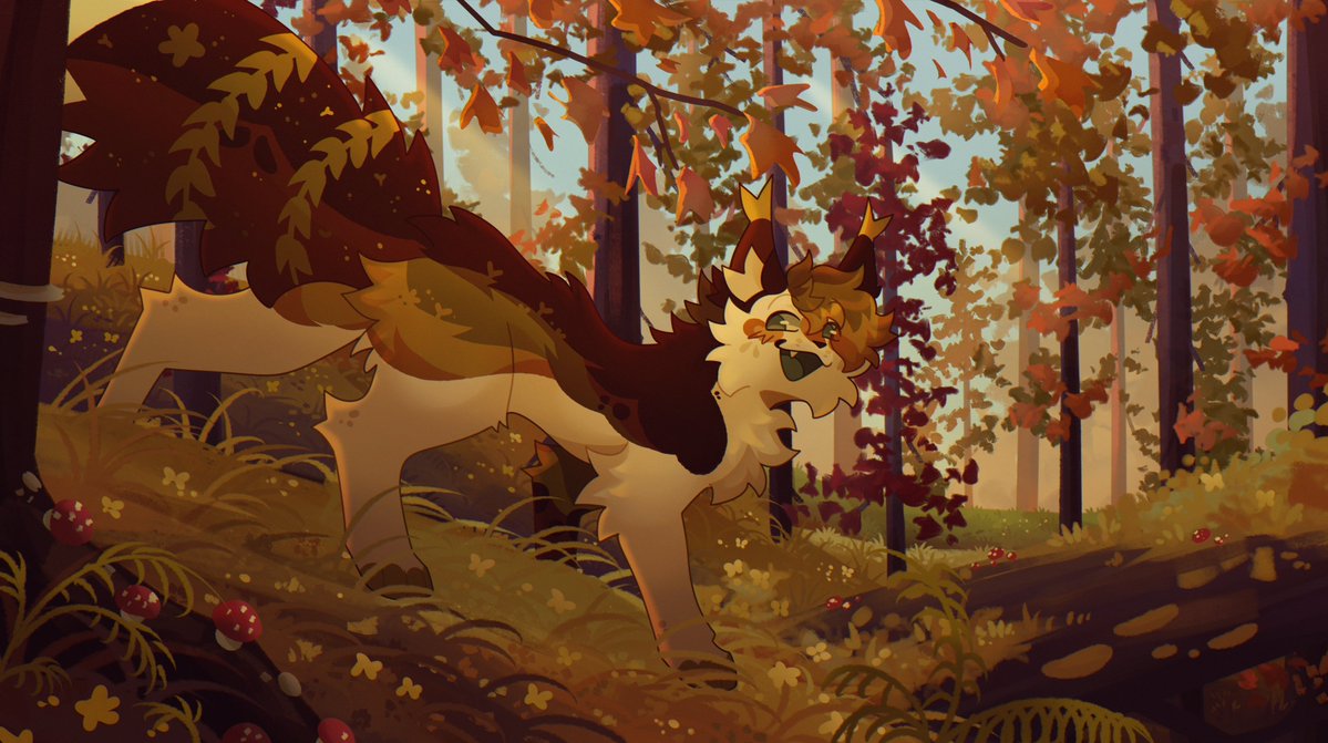 Raiuche's tweet image. An attack I made for @gard3nb0y 🍂!
Very happy with the atmosphere of this one :D
