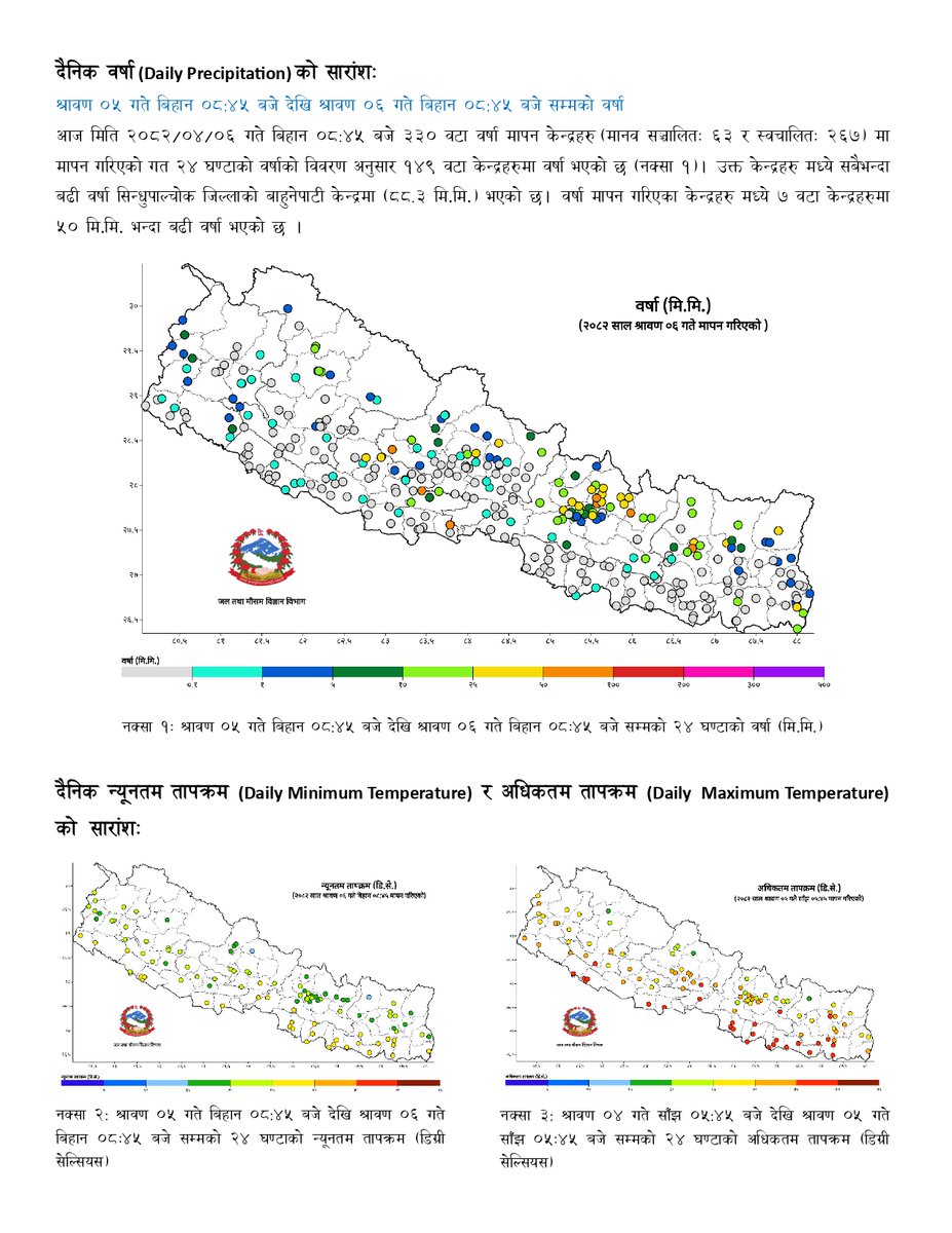 NDRRMA_Nepal's tweet image. ६ साउन, २०८२
#SitRep 1855
विपद्का घटना सम्बन्धी थप विवरणका लागि तलको लिङ्कमा जानुहोस् ।
ndrrma.gov.np/np/daily-bulle…
विपद्का घटना सम्बन्धी सूचना र सन्देशका लागि तलको लिङ्कमा जानुहोस् ।
youtube.com/NDRRMA