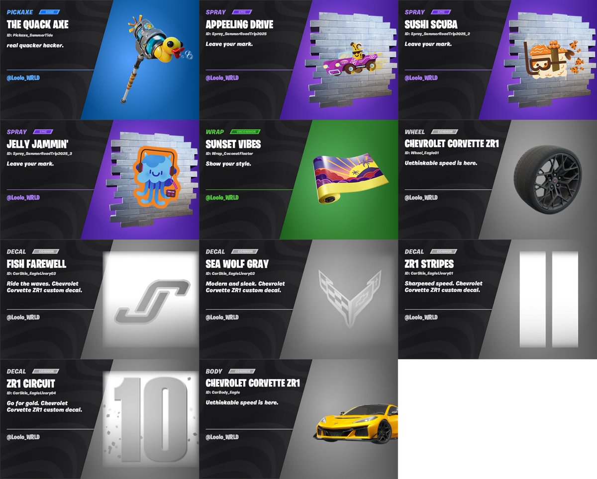 Loolo_WRLD's tweet image. NEW DECRYPTED COSMETICS FOR THE ROADTRIP QUESTS!! 👀🔥
#Fortnite