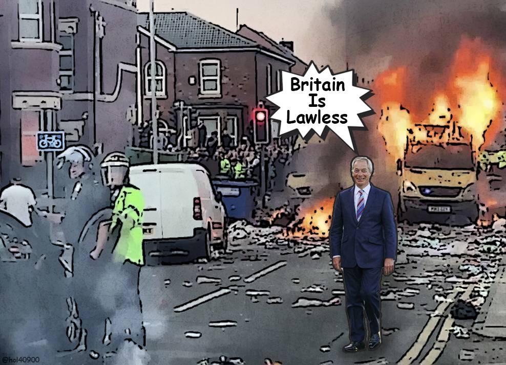 narindertweets's tweet image. Nigel Farage shouts about lawlessness while stoking the chaos himself. His calls for “civil disobedience on a vast scale” aren’t warnings—they’re veiled threats. If Britain feels lawless, it’s because politicians like Farage and others are undermining trust, inciting division,…