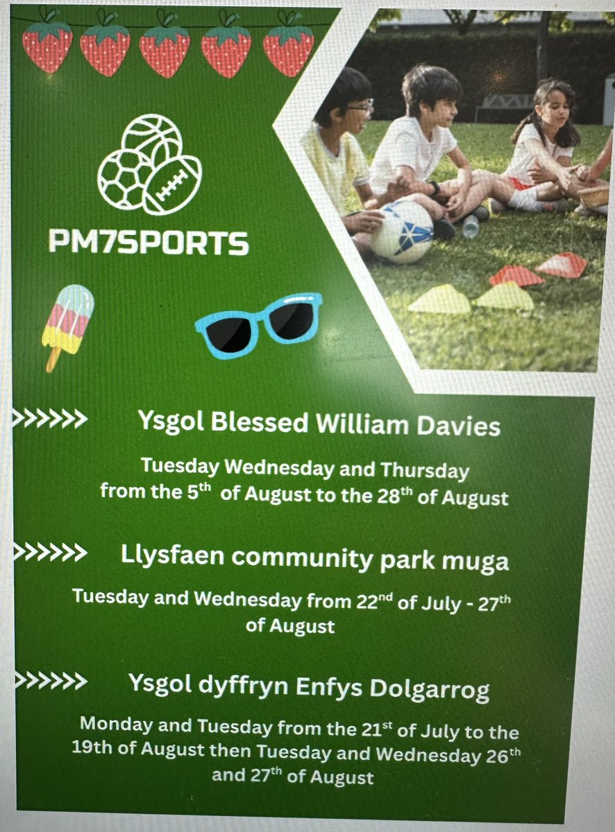 Contact Paul Isaacs on PM7sports@outlook.com for more details and to book your child’s place.