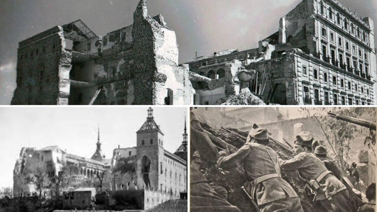 FNFFranco's tweet image. 🔙 #TalDíaComoHoy, el 22 de julio de 1936, comenzó el asedio al Alcázar de Toledo.

La resistencia tras esos muros se convirtió en una de las gestas más valerosas de la historia de España en el siglo XX.

⚔️🇪🇸 ¡Honor y gloria eterna a todos esos héroes que no se rindieron nunca!
