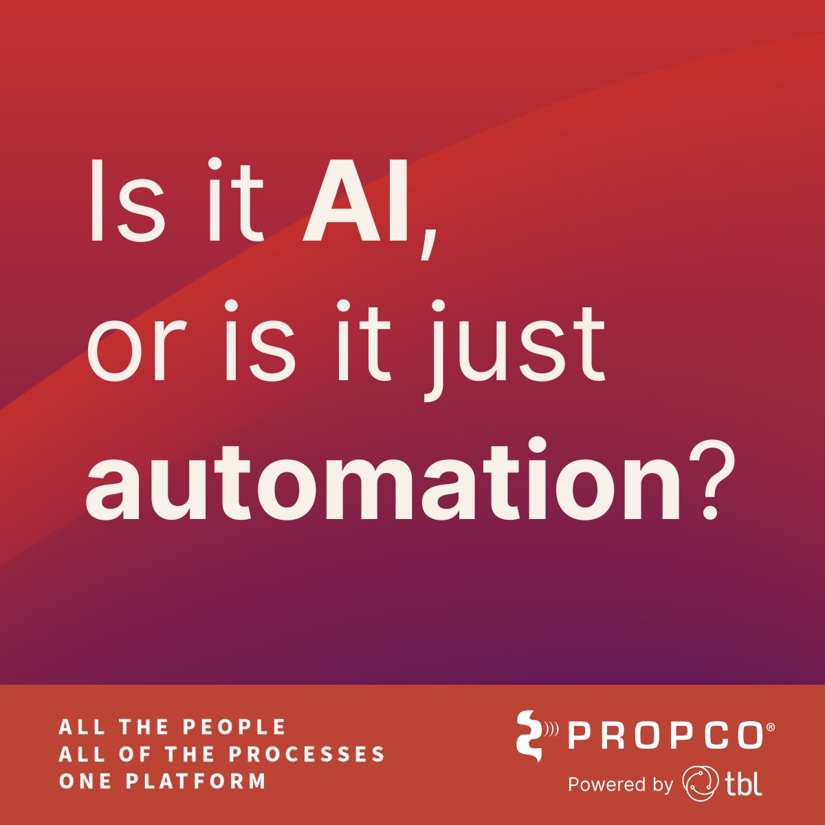 PropCo_Software's tweet image. Is it AI, or just automation?

Businesses are calling everything “AI,” but automation and AI are not same. At PropCo, we bring true AI that learns, adapts, and makes intelligent decisions—beyond just automating tasks.

Want to experience the difference? 

#PropCo #AutomationVsAI