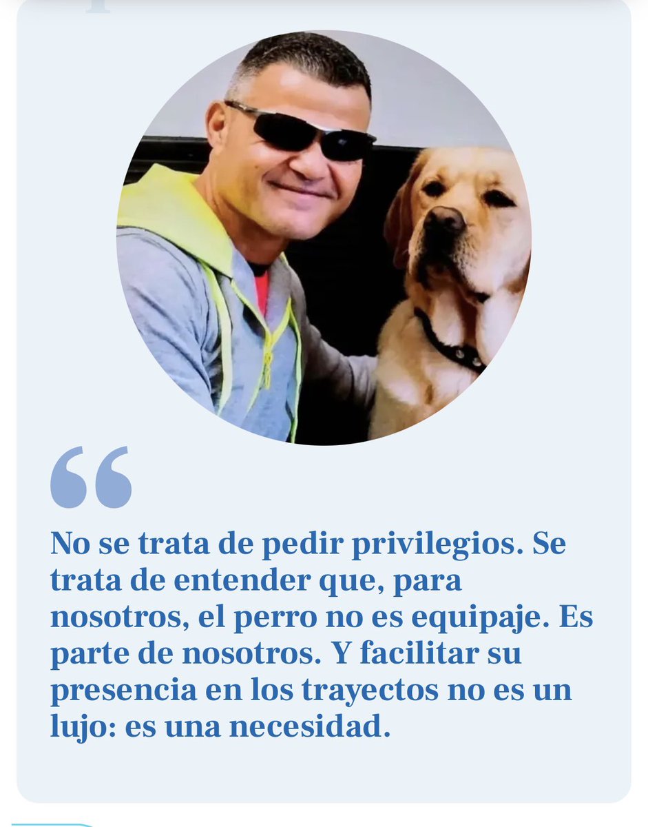 DavidCasinos's tweet image. 🧐 Cada vez los #asientos en #trenes y #aviones están más pegados

🦮 Los #perrosguía se ven obligados a ir muy encogidos e incluso no llegan a caber.

⁉️ La solución es muy fácil y de  ello hablo en este artículo, ¿me ayudáis a conseguirlo?

diario.cermi.es/opinion/una-re…