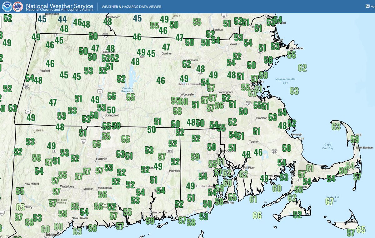 [6 AM Temps] How are you feeling about those temperatures this morning? #40s #50s #60s