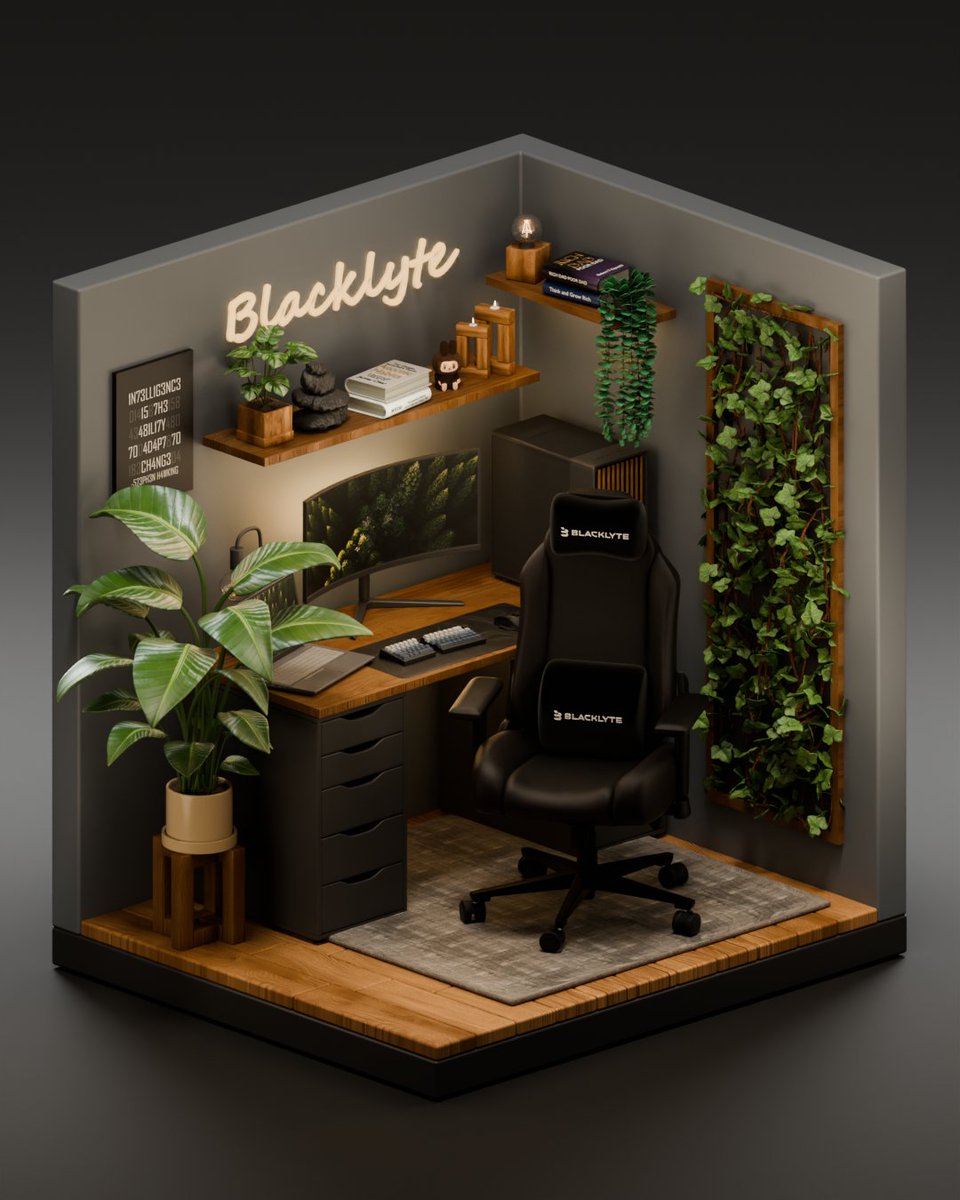 sysinacgi's tweet image. This space is all about calm vibes, comfy seating, and a touch of inspiration for those long hours of gaming, designing, or dreaming ✨🌿 @GoBlacklyte