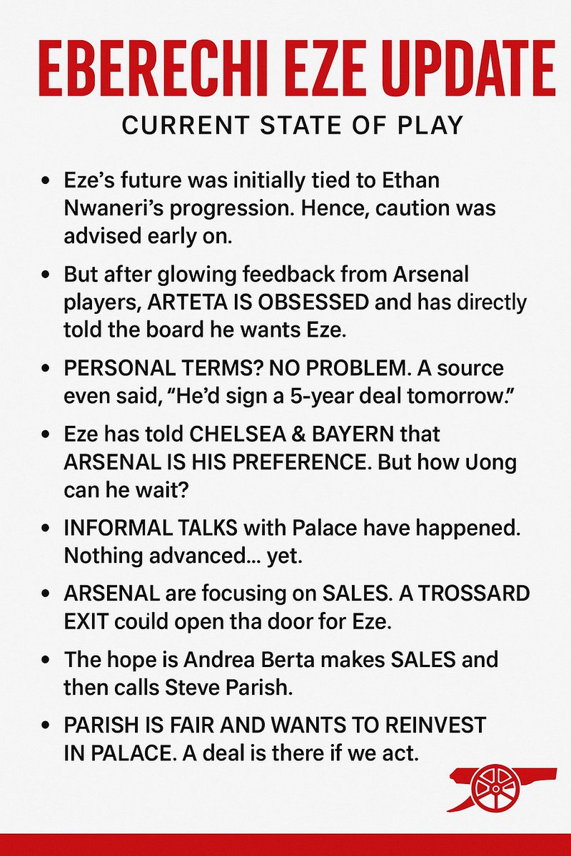 ArtetaHive's tweet image. @HandofArsenal about #Eberechi #Eze. A summary.