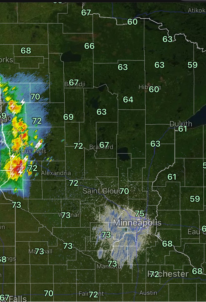 MarcTwinCities's tweet image. Happy Tuesday from the Tropical State of MN, 5 AM and we already have dew points in the mid 70s🥵.