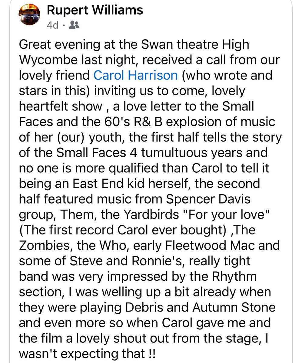 AONthemusical's tweet image. September- 7 Shows Left - Tickets ➡  rocknrollproductions.co.uk/upcoming-event…  #liverpool 4 Sept #Hull 5 Sept  #salisbury 11 Sept  #London 12 Sept  #broxbourne 13 Sept #york 20 Sept  #shrewsbury 27 Sept 
#smallfaces #CarolHarrison