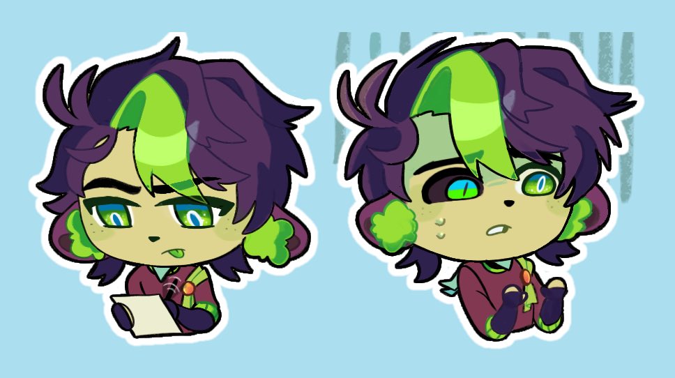 vibesoda's tweet image. tried making some stickers of Soda in the honkai: star rail style :] how’d i do