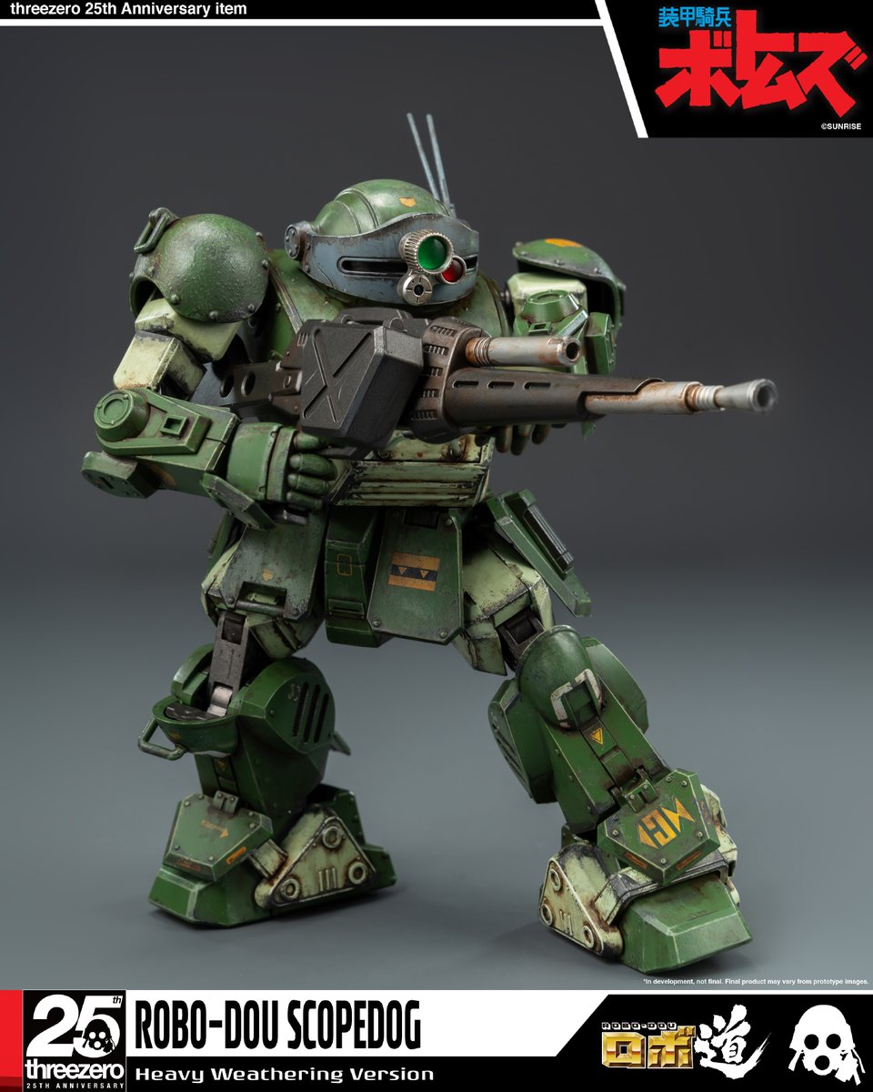 threezeroHK's tweet image. 【Announcing the ROBO-DOU Scopedog Heavy Weathering Version!】
ROBO-DOU Scopedog Heavy Weathering Version will be available for pre-order at ACGHK 2025 starting from July 25, 2025! Limited to 80 pieces, available only while supplies last.
ROBO-DOU Scopedog based on the anime…