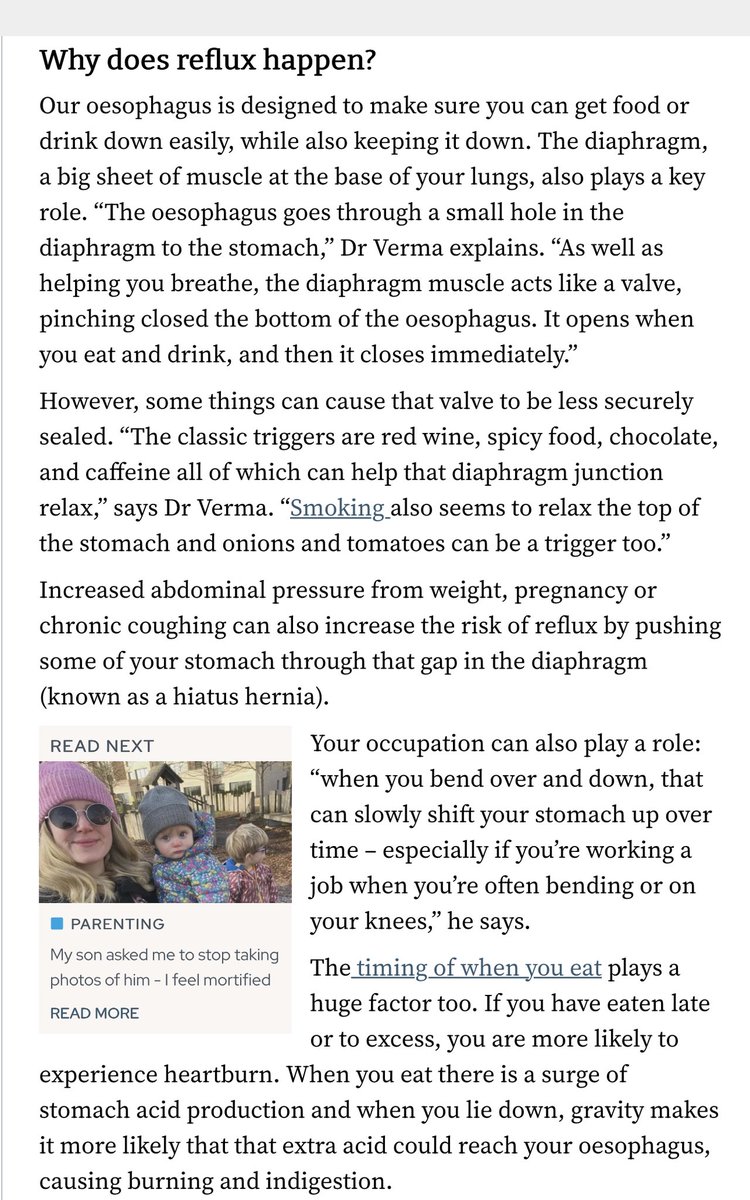 UKGastroDr's tweet image. I was interviewed by the i paper about reflux, how to manage, and when to be concerned.