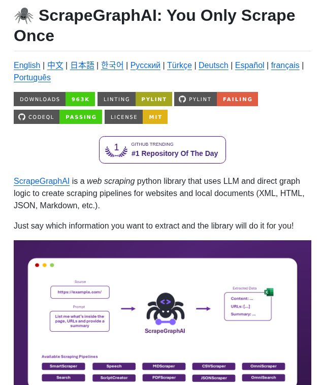 tom_doerr's tweet image. AI-powered Python tool for scraping websites and documents