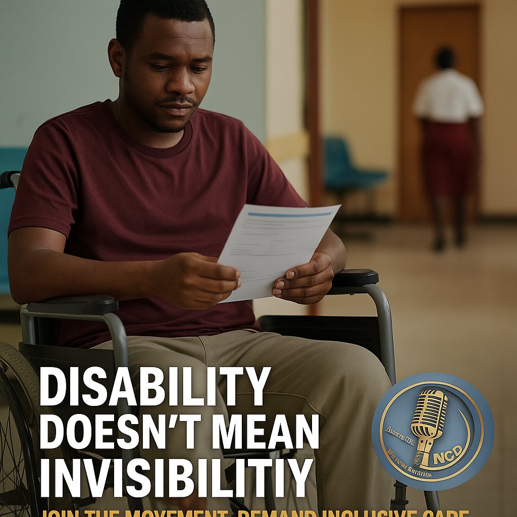 🧑🏽‍🦽 Disability doesn’t mean invisibility.

#PWDs face the highest barriers to NCD &amp; mental health care but are often the last to be heard.

It’s time for health systems that SEE us, SERVE us &amp; STAND with us. ✊🏾
#DisabilityJustice #Health4All
#HealthFirst #InclusiveCareNow