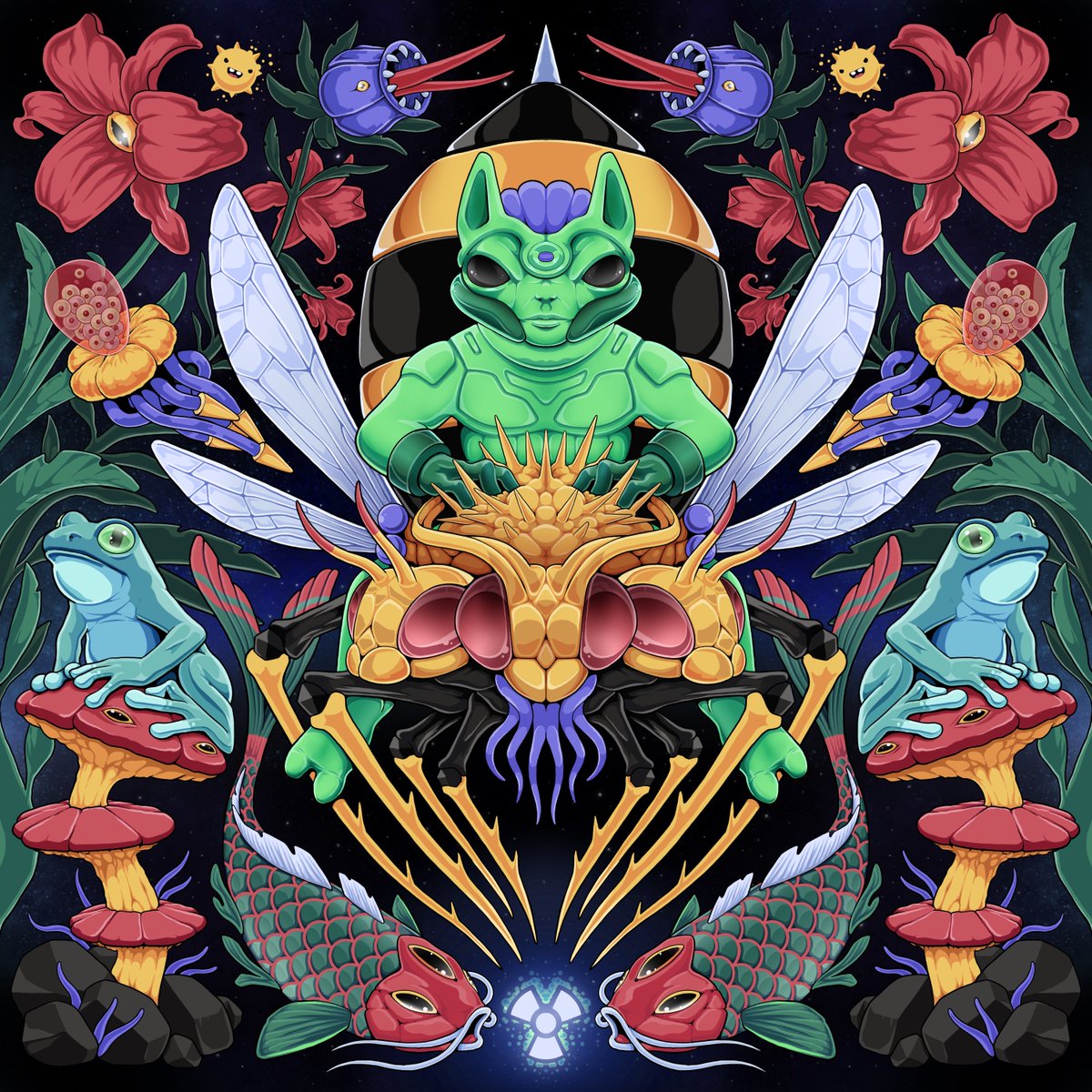 YigitYerka's tweet image. GM! 🐸with &quot;Ribbit&quot;  the designer toy
