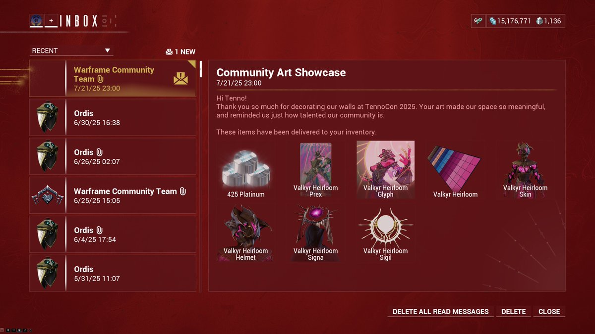 rikenz15's tweet image. 😱😱😱😱 OMG Thank you so much to @PlayWarframe for the amazing gift! ❤️