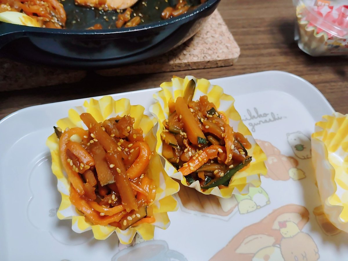 お弁当用きんぴらかぼちゃ！