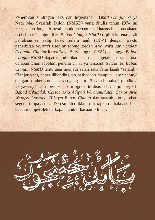 [Unduh Gratis] - Babad Cianjur Karya Nyai Mas Syarifah Didoh (1974) 

Saya bagikan buku ini dengan lisensi bebas untuk kawan-kawan sekalian, khususnya bagi pemerhati budaya Cianjur. 

Nyanggakeun, mugia manfaat...
Link download:

bit.ly/babad-cianjur-…