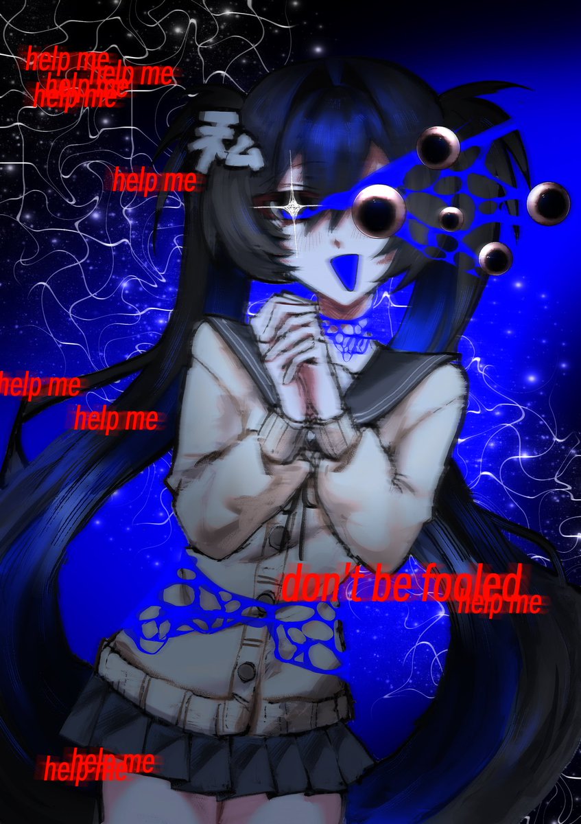 Wi4qMv8's tweet image. 💙🚫💙
 #illustration
 #oc
