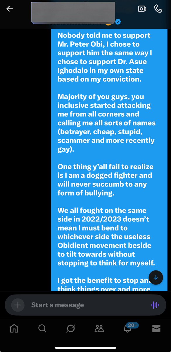 Dear Obidients, Be Warned!

Stop sending your members to beg me in DM.

I regret ever wishing Peter Obi on Nigeria.

I will keep the identities of the persons that has reached out, but I will not entertain another.

Be warned!