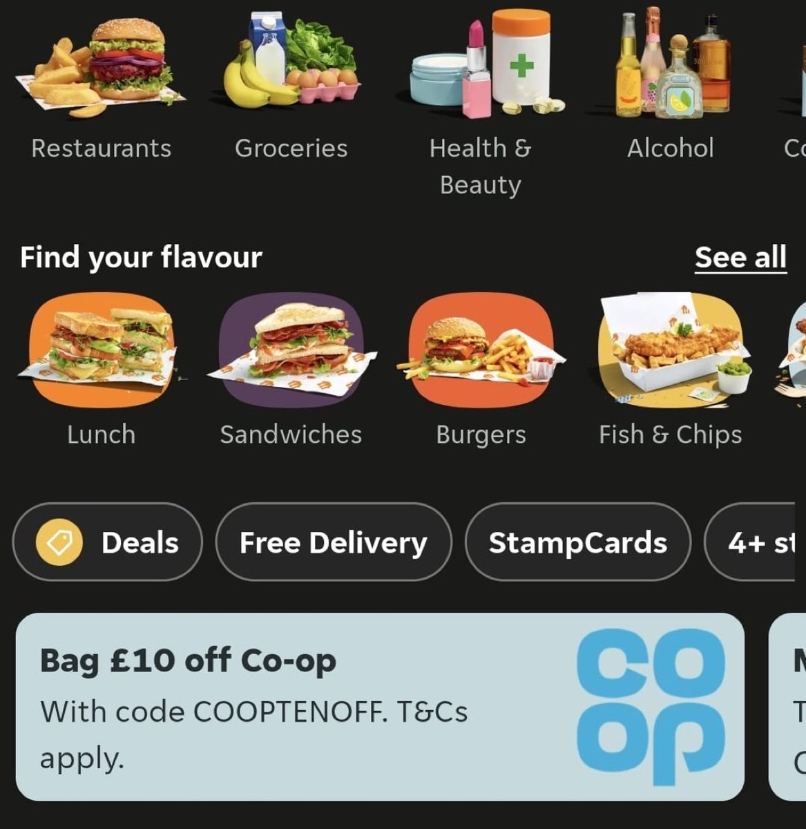 catchagem_'s tweet image. π Get Β£10 off a Β£25 CO-OP order - works on top of items that are already 50% OFF via JustEat!
Code: COOPTENOFF