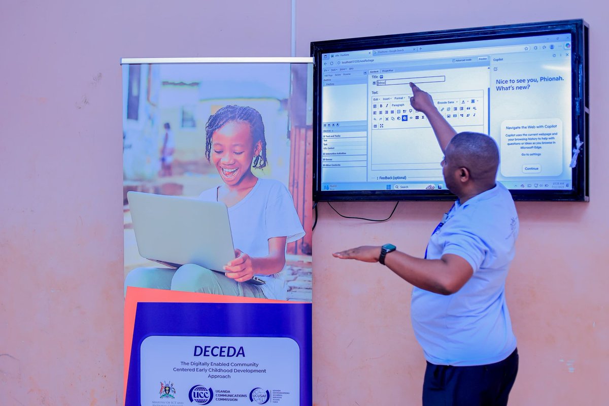 ICT4Primary's tweet photo. We are into day two of the digital pedagogy training underway at Nkumba Primary School.
Focus is on content authoring using eXe.
This is #DECEDA | #ICT4Primary powered by @UCC_Official through UCUSAF. https://t.co/PvdoPyJqkr