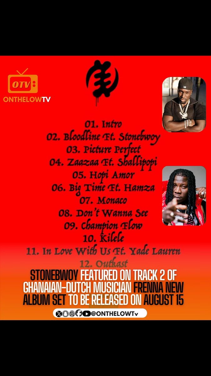 wadeonthelow_'s tweet image. Stonebwoy appears on Track 2 of Ghanaian-Dutch musician Frenna’s upcoming album, which is set for release on August 15.